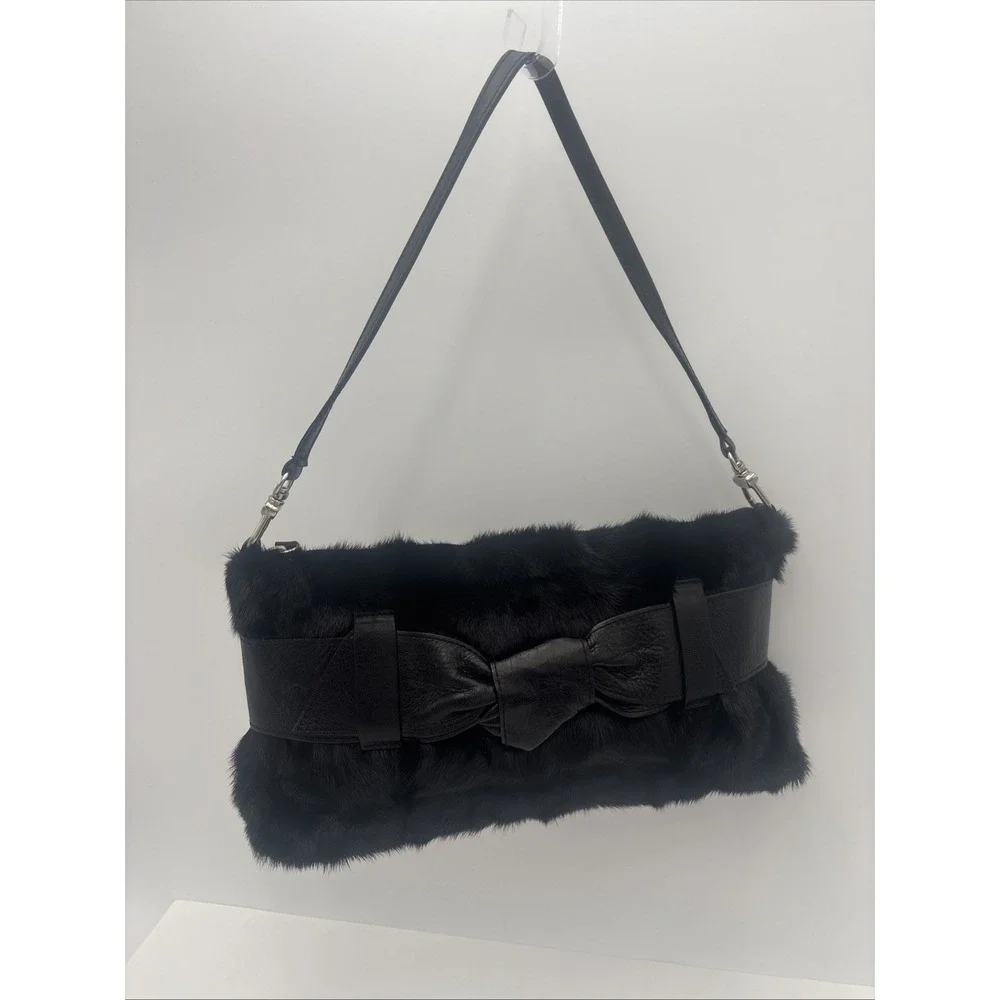 Roberta Gandolfi Fur‎ Mink Handbag Leather